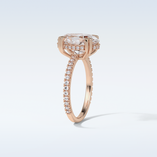 4 CT Hidden Halo Engagement Ring Featuring Oval Moissanite 19