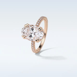 4 CT Hidden Halo Engagement Ring Featuring Oval Moissanite 20