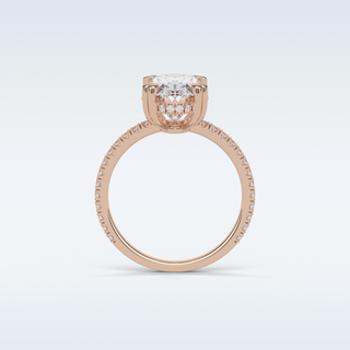 4 CT Hidden Halo Engagement Ring Featuring Oval Moissanite 21