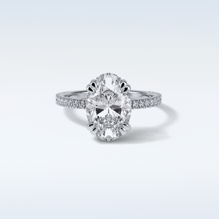 4 CT Hidden Halo Engagement Ring Featuring Oval Moissanite 1