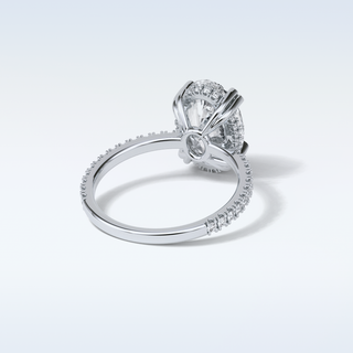 4 CT Hidden Halo Engagement Ring Featuring Oval Moissanite 2