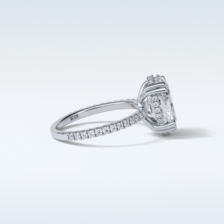4 CT Hidden Halo Engagement Ring Featuring Oval Moissanite 3