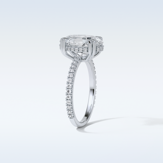 4 CT Hidden Halo Engagement Ring Featuring Oval Moissanite 5