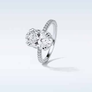 4 CT Hidden Halo Engagement Ring Featuring Oval Moissanite 6