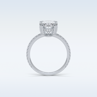 4 CT Hidden Halo Engagement Ring Featuring Oval Moissanite 7