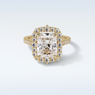 3.24 CT Halo Engagement Ring Featuring Radiant Moissanite 8