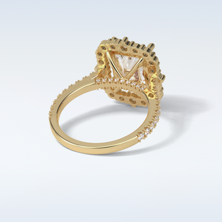 3.24 CT Halo Engagement Ring Featuring Radiant Moissanite 9