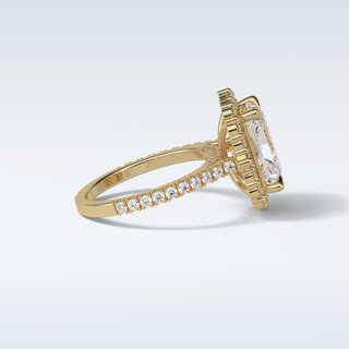 3.24 CT Halo Engagement Ring Featuring Radiant Moissanite 10