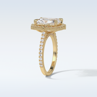 3.24 CT Halo Engagement Ring Featuring Radiant Moissanite 12
