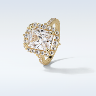 3.24 CT Halo Engagement Ring Featuring Radiant Moissanite 13