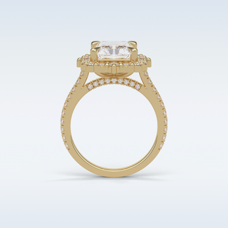 3.24 CT Halo Engagement Ring Featuring Radiant Moissanite 14