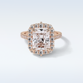 3.24 CT Halo Engagement Ring Featuring Radiant Moissanite 15