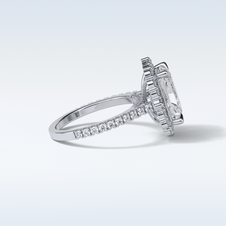 3.24 CT Halo Engagement Ring Featuring Radiant Moissanite 3