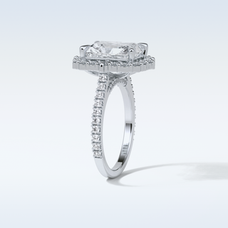 3.24 CT Halo Engagement Ring Featuring Radiant Moissanite 5