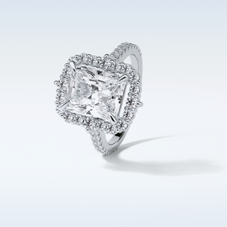 3.24 CT Halo Engagement Ring Featuring Radiant Moissanite 6