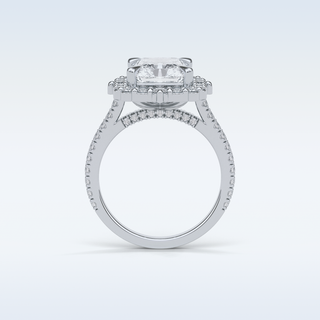 3.24 CT Halo Engagement Ring Featuring Radiant Moissanite 7