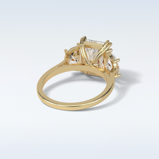 3.24 CT 3 Stone Engagement Ring Featuring Radiant Moissanite 9