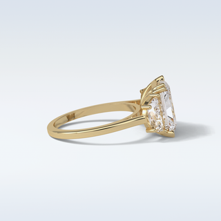 3.24 CT 3 Stone Engagement Ring Featuring Radiant Moissanite 10