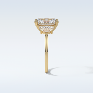 3.24 CT 3 Stone Engagement Ring Featuring Radiant Moissanite 11