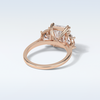 3.24 CT 3 Stone Engagement Ring Featuring Radiant Moissanite 16