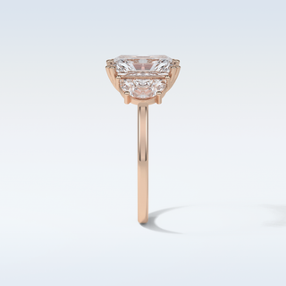 3.24 CT 3 Stone Engagement Ring Featuring Radiant Moissanite 18