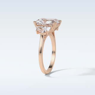 3.24 CT 3 Stone Engagement Ring Featuring Radiant Moissanite 19