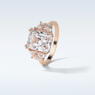 3.24 CT 3 Stone Engagement Ring Featuring Radiant Moissanite 20