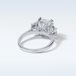 3.24 CT 3 Stone Engagement Ring Featuring Radiant Moissanite 2