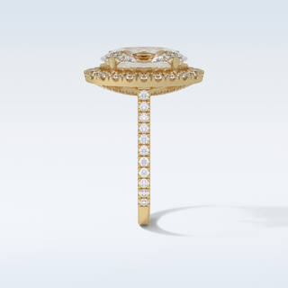 4.1 CT Halo Engagement Ring Featuring Oval Moissanite 11