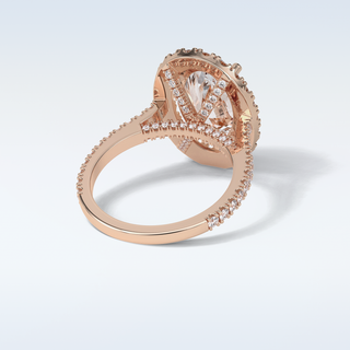 4.1 CT Halo Engagement Ring Featuring Oval Moissanite 16