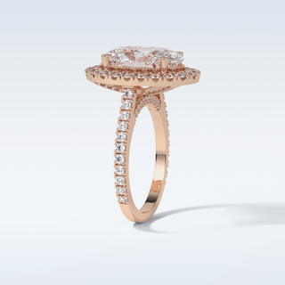 4.1 CT Halo Engagement Ring Featuring Oval Moissanite 19