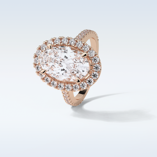 4.1 CT Halo Engagement Ring Featuring Oval Moissanite 20