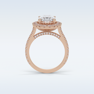 4.1 CT Halo Engagement Ring Featuring Oval Moissanite 21