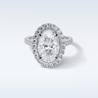 4.1 CT Halo Engagement Ring Featuring Oval Moissanite 1