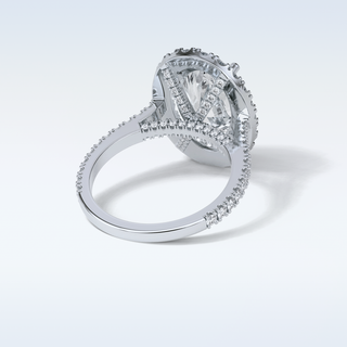 4.1 CT Halo Engagement Ring Featuring Oval Moissanite 2