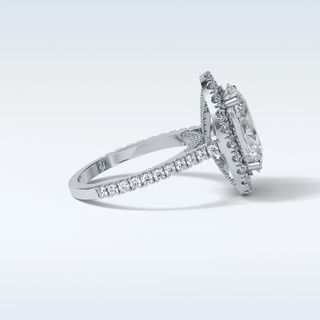 4.1 CT Halo Engagement Ring Featuring Oval Moissanite 3