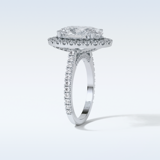 4.1 CT Halo Engagement Ring Featuring Oval Moissanite 5