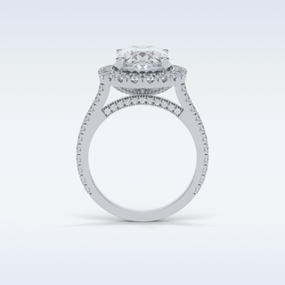 4.1 CT Halo Engagement Ring Featuring Oval Moissanite 7
