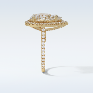 6.15 CT Halo Engagement Ring Featuring Pear Moissanite 11