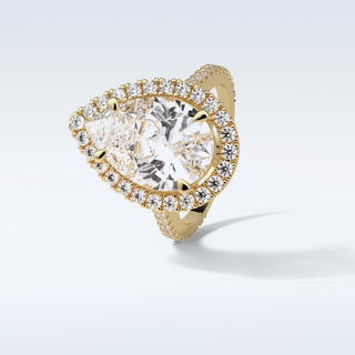 6.15 CT Halo Engagement Ring Featuring Pear Moissanite 13