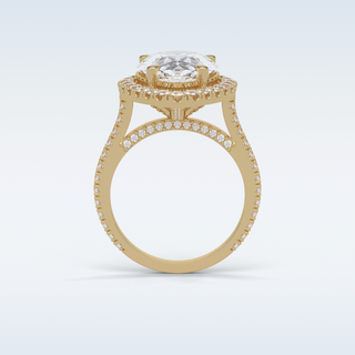 6.15 CT Halo Engagement Ring Featuring Pear Moissanite 14