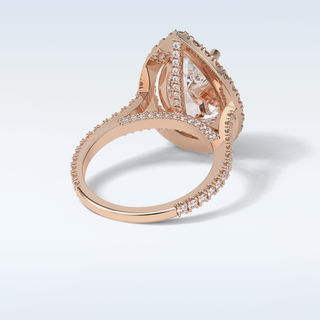6.15 CT Halo Engagement Ring Featuring Pear Moissanite 16