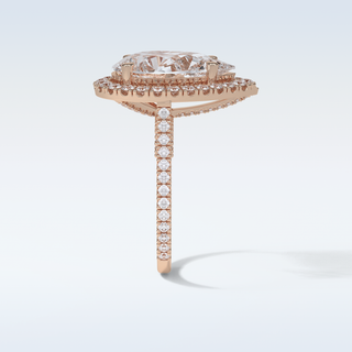 6.15 CT Halo Engagement Ring Featuring Pear Moissanite 18