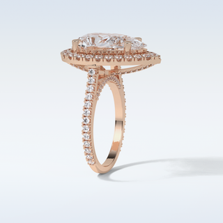 6.15 CT Halo Engagement Ring Featuring Pear Moissanite 19