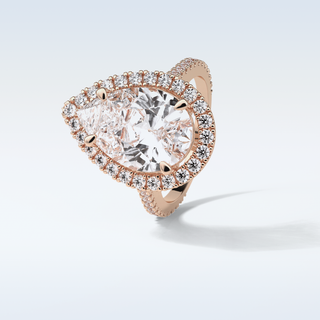 6.15 CT Halo Engagement Ring Featuring Pear Moissanite 20