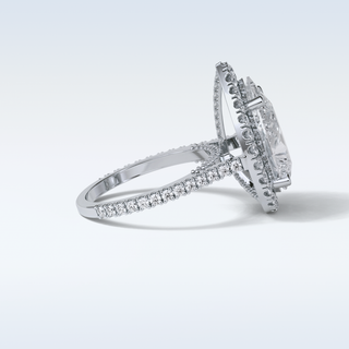 6.15 CT Halo Engagement Ring Featuring Pear Moissanite 3