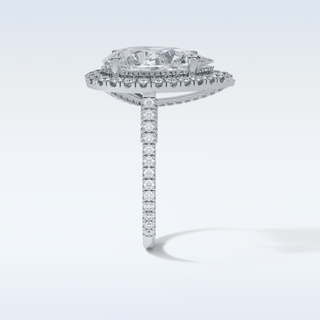 6.15 CT Halo Engagement Ring Featuring Pear Moissanite 4