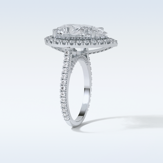 6.15 CT Halo Engagement Ring Featuring Pear Moissanite 5