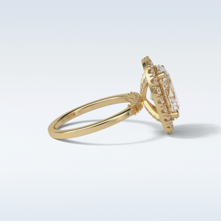 3.15 CT Halo Engagement Ring Featuring Oval Moissanite 10