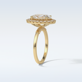 3.15 CT Halo Engagement Ring Featuring Oval Moissanite 12